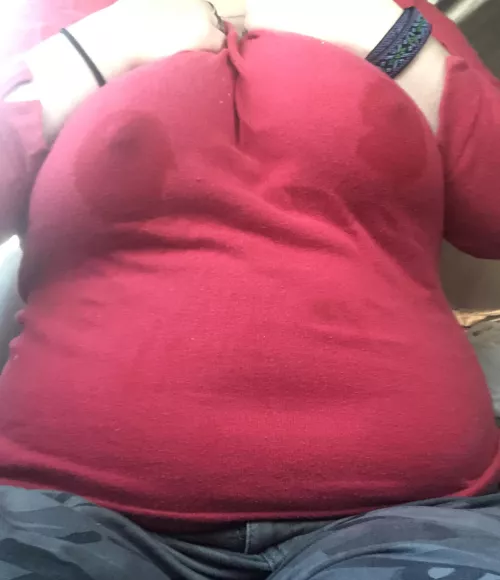 Just finished a shift with engorged tits and a soaked t shirt