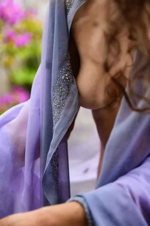 OC Draped in purple silk