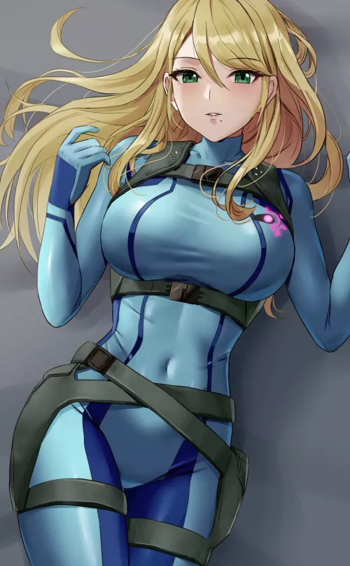 Samus with her Hair Down[Metroid]