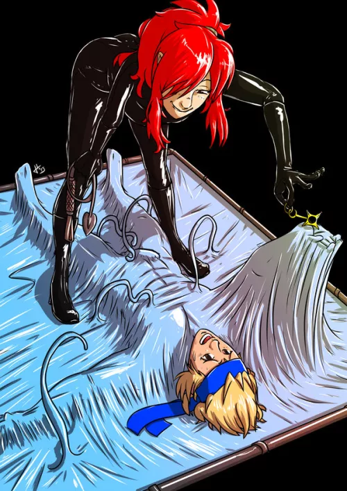 Trapped in magical vacbed