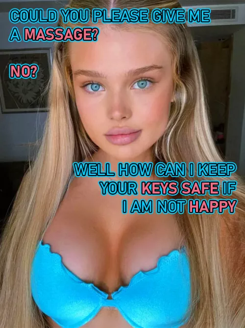 30 days of chastity (Locktober) [roommate] | Day 3 – She wants you to give her a massage