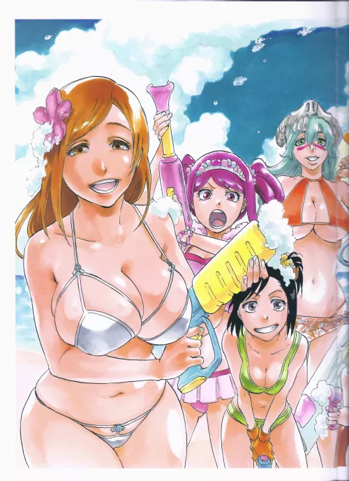 [Bleach] Orihime huge boobs in the jet artbook