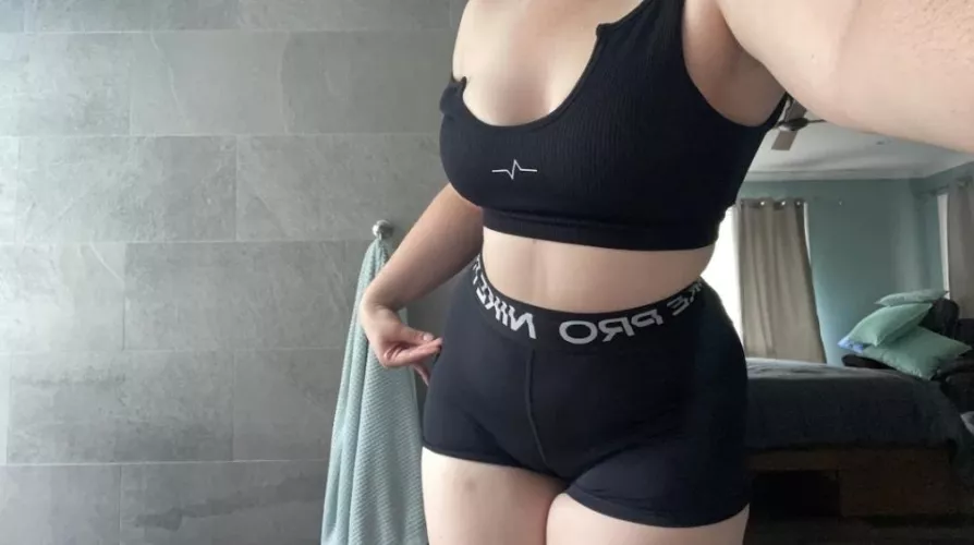 Do you want to help peel my sweaty gym gear off?