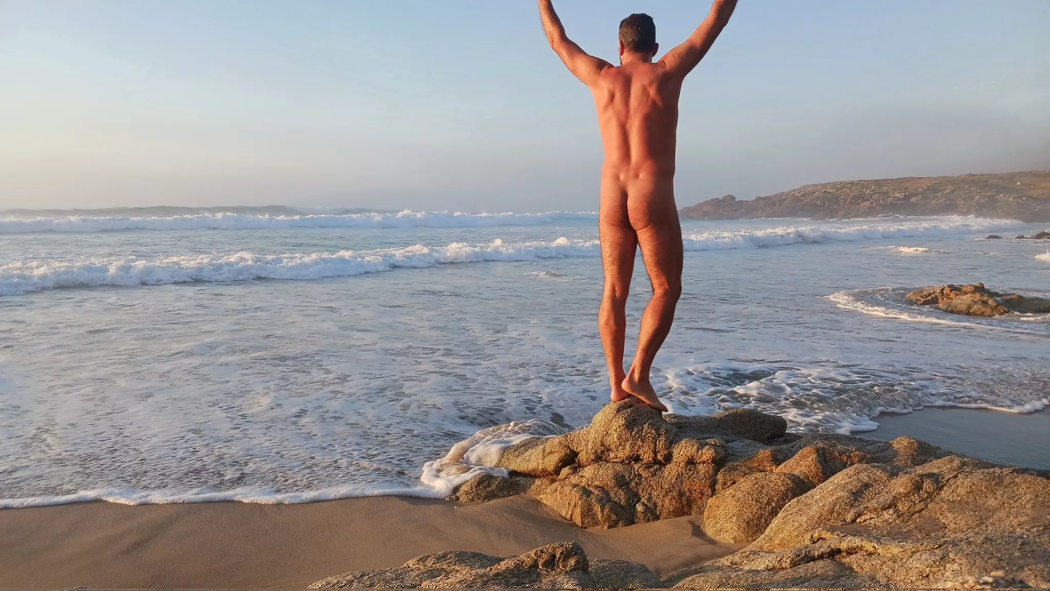 Enjoying the sun and the waves