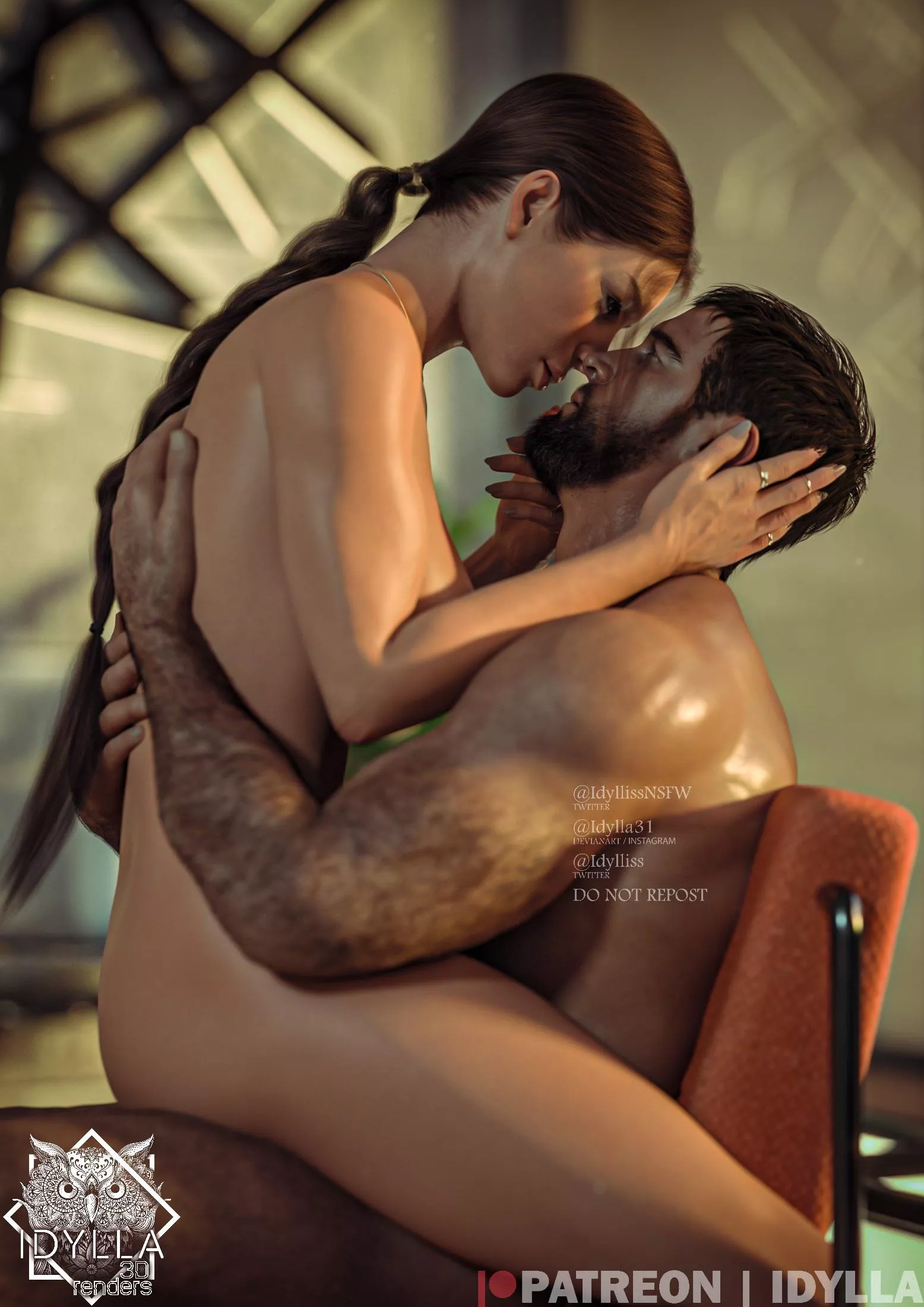 Lara Croft Riding Chris Redfield (Idylla)