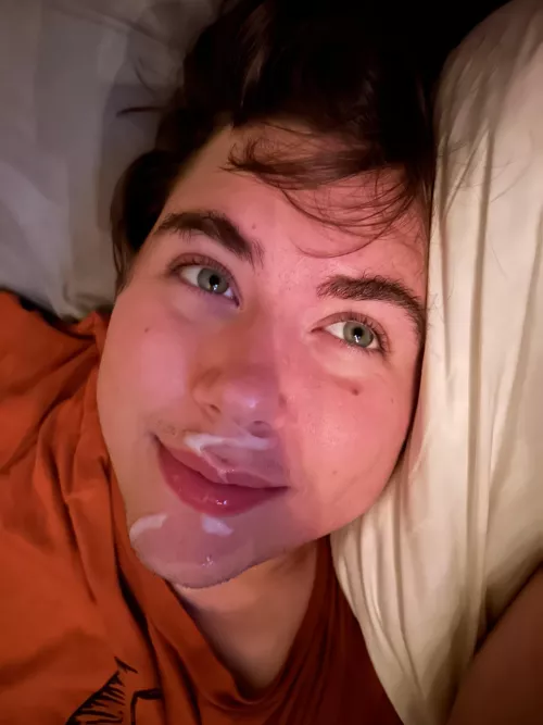 my boyfriend blew a load on my face before work