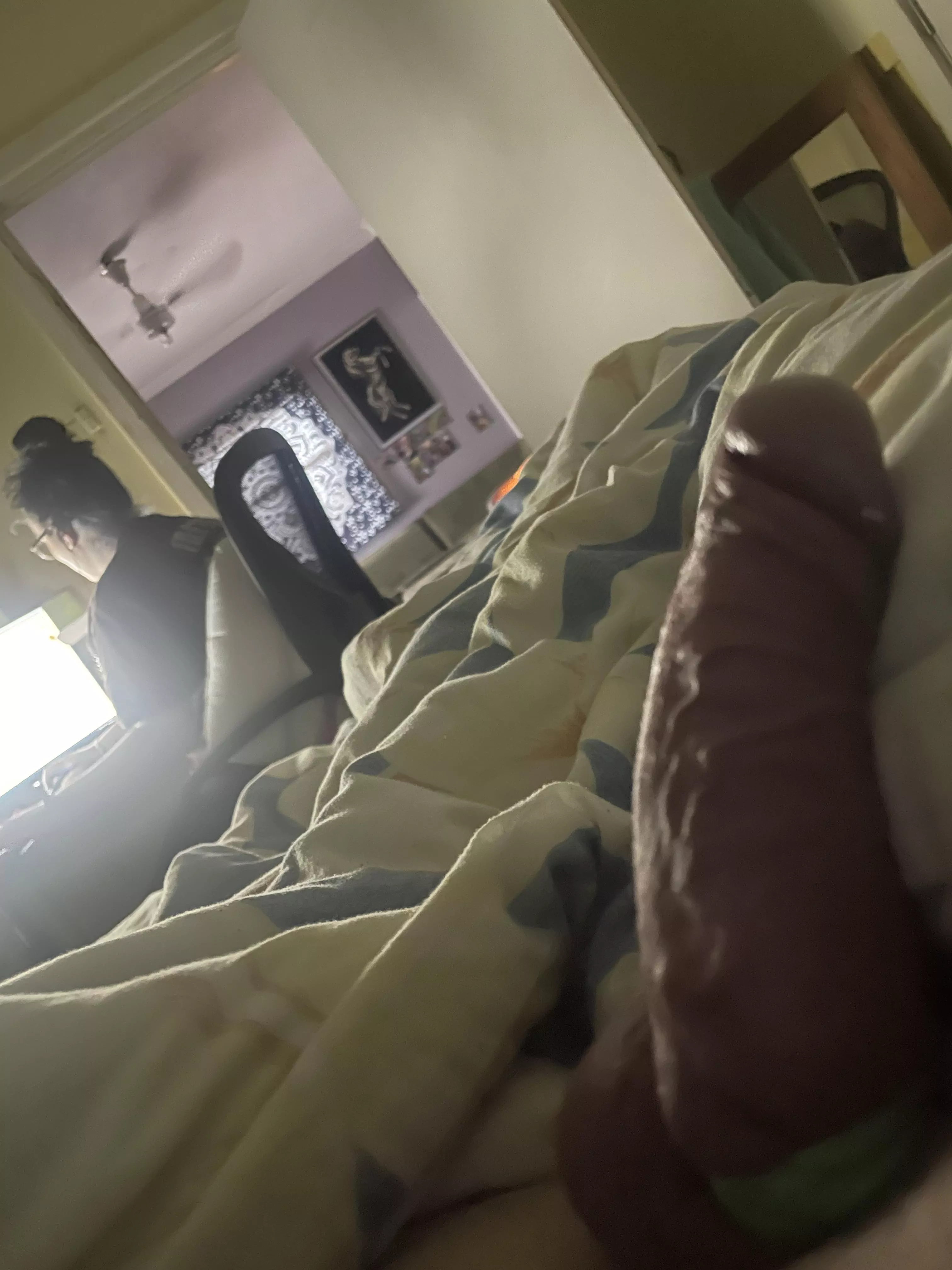 Would you suck it while she works?