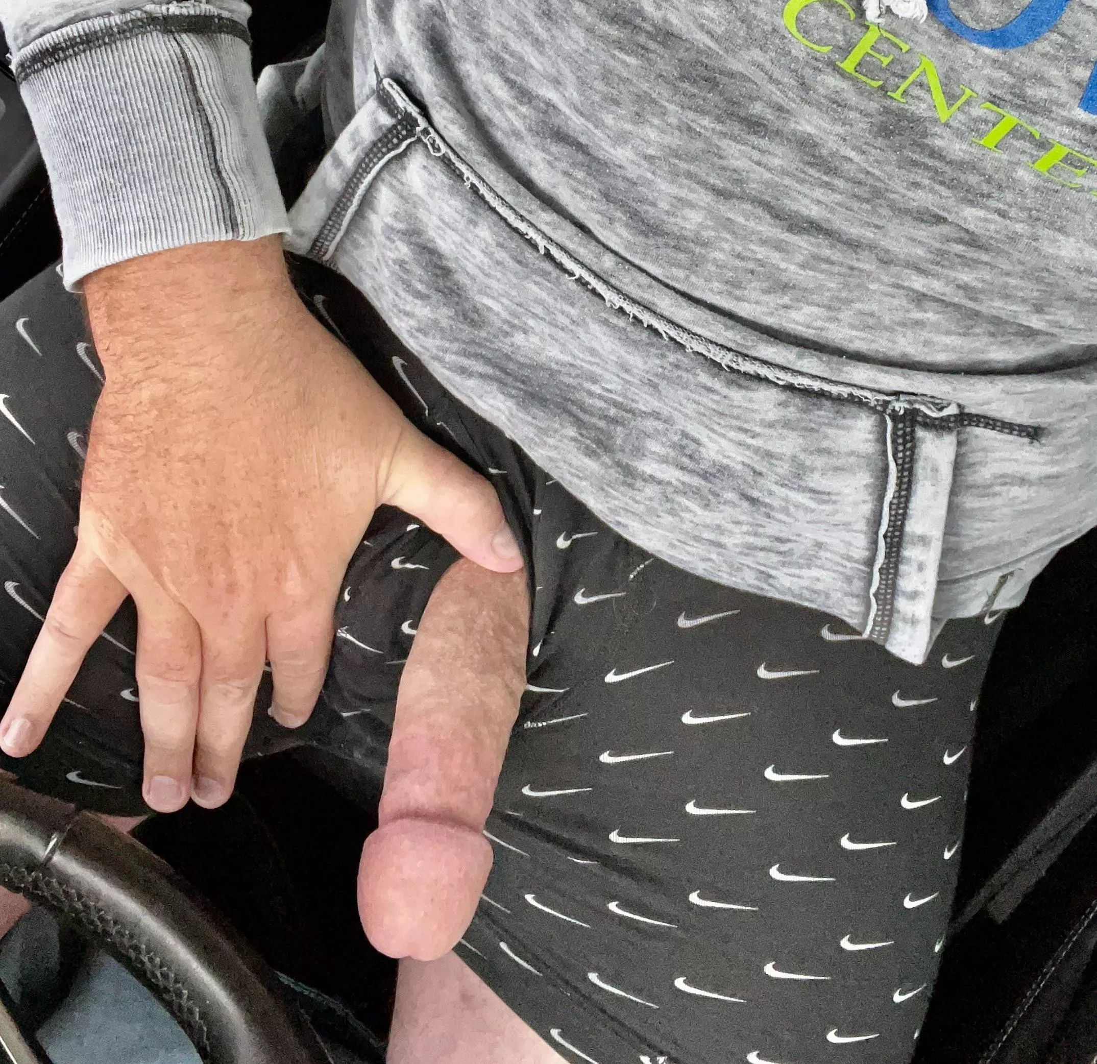 (43) Needed to pull over to whip him out and stroke him