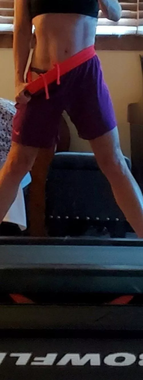 Done with morning run and core work [f]