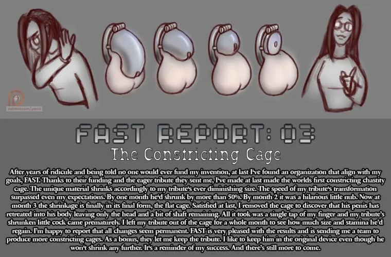FAST Report 03: The Constricting Cage [chastity][penis shrinking][science fiction]