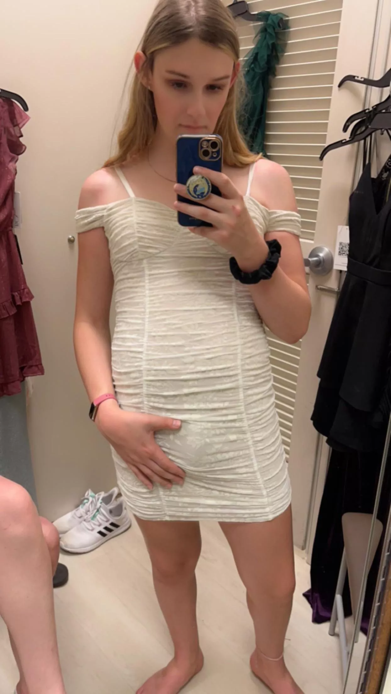 I couldn’t stop getting hard while trying on cute dresses 😈