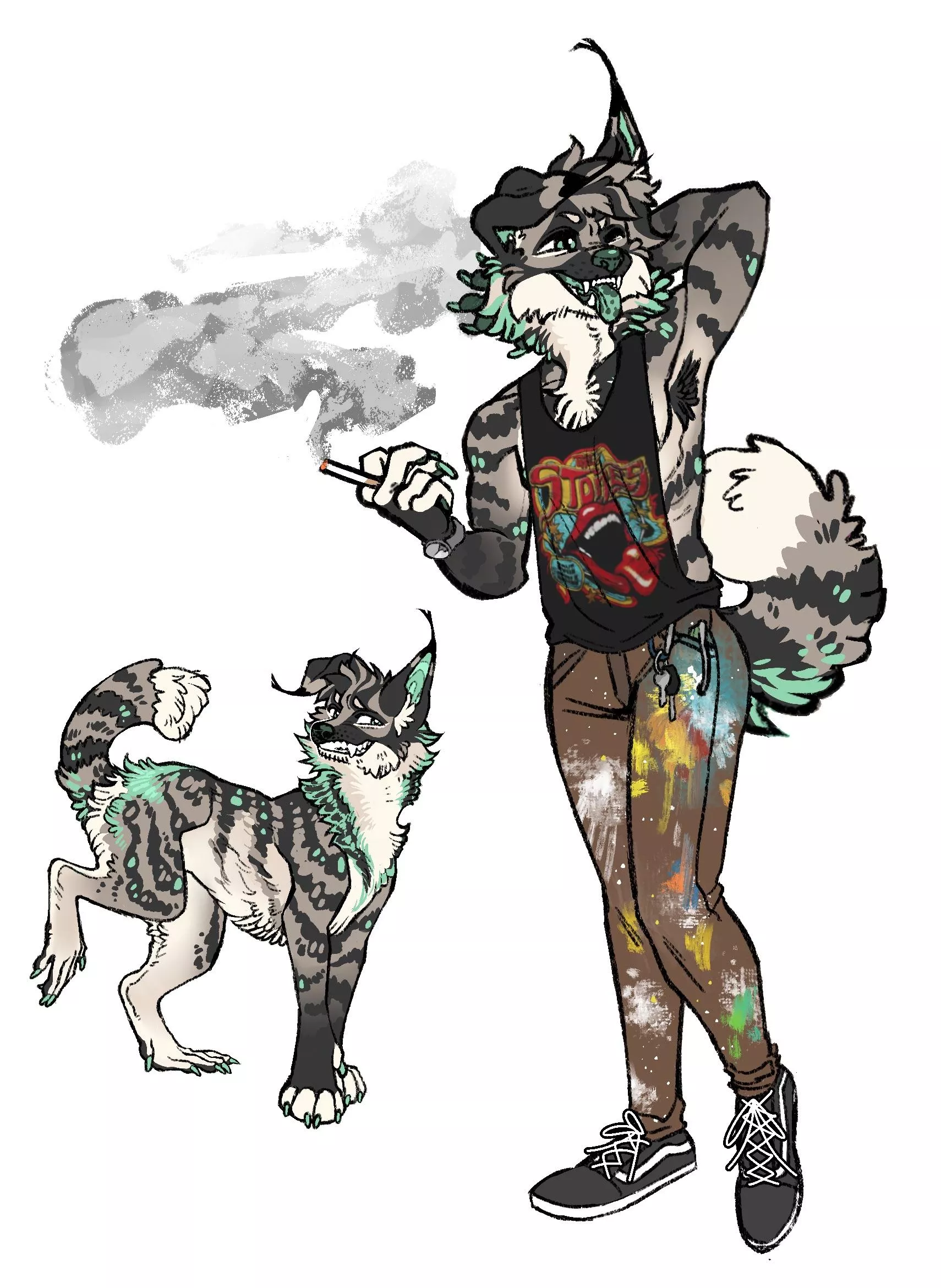 Made my non-furry boyfriend a fursona and he loves it!! 🥰