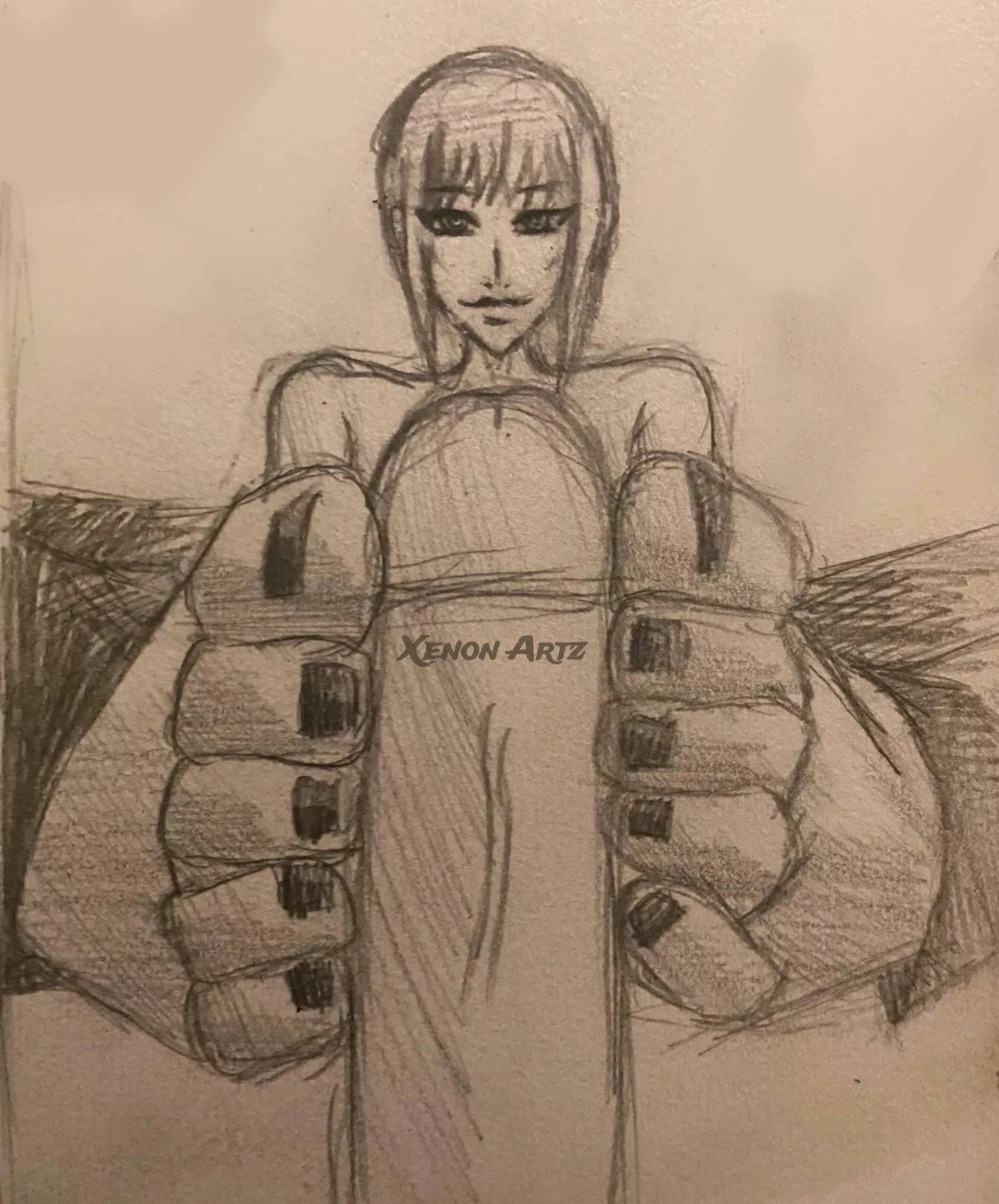 Makima footjob sketch by me (Xenon_Artz) [Chainsaw Man]