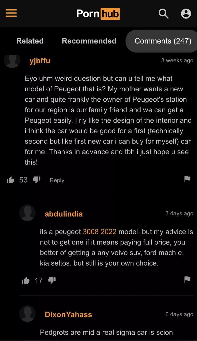 Man wants a peugeot