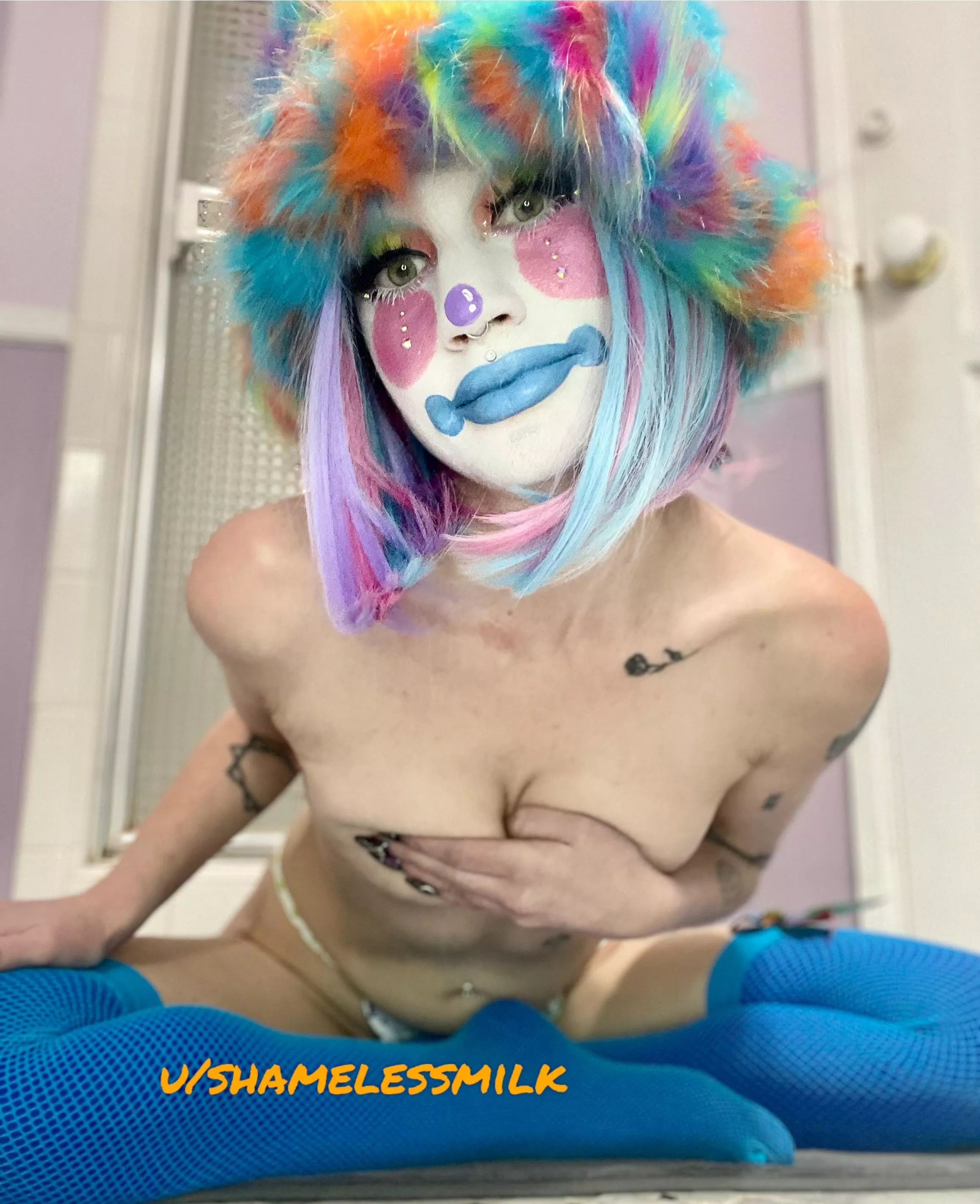 My only magic trick is that I can make my cleavage appear with one hand