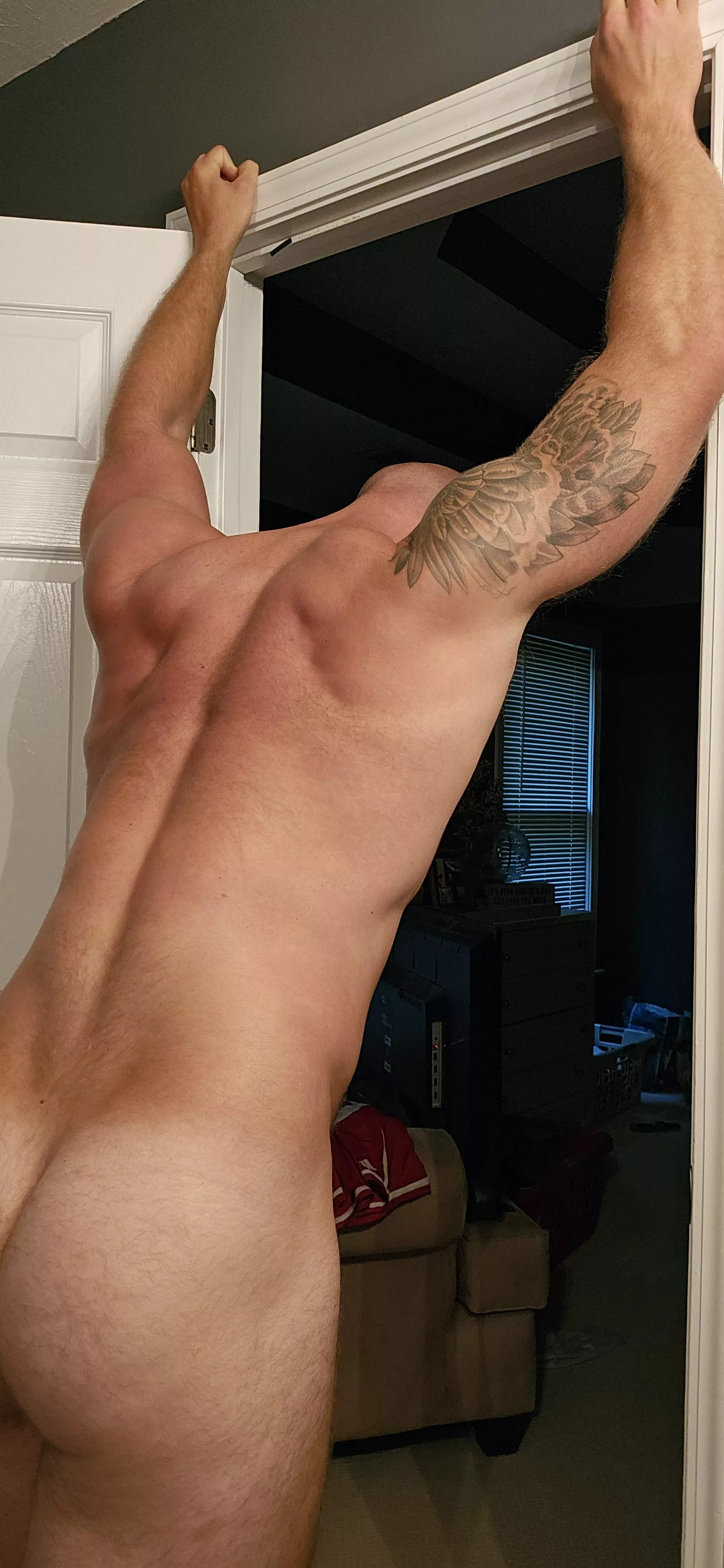 Stretching my back a little...