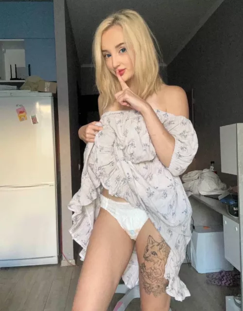 Trying my hardest to not make any sound while you change me ;)