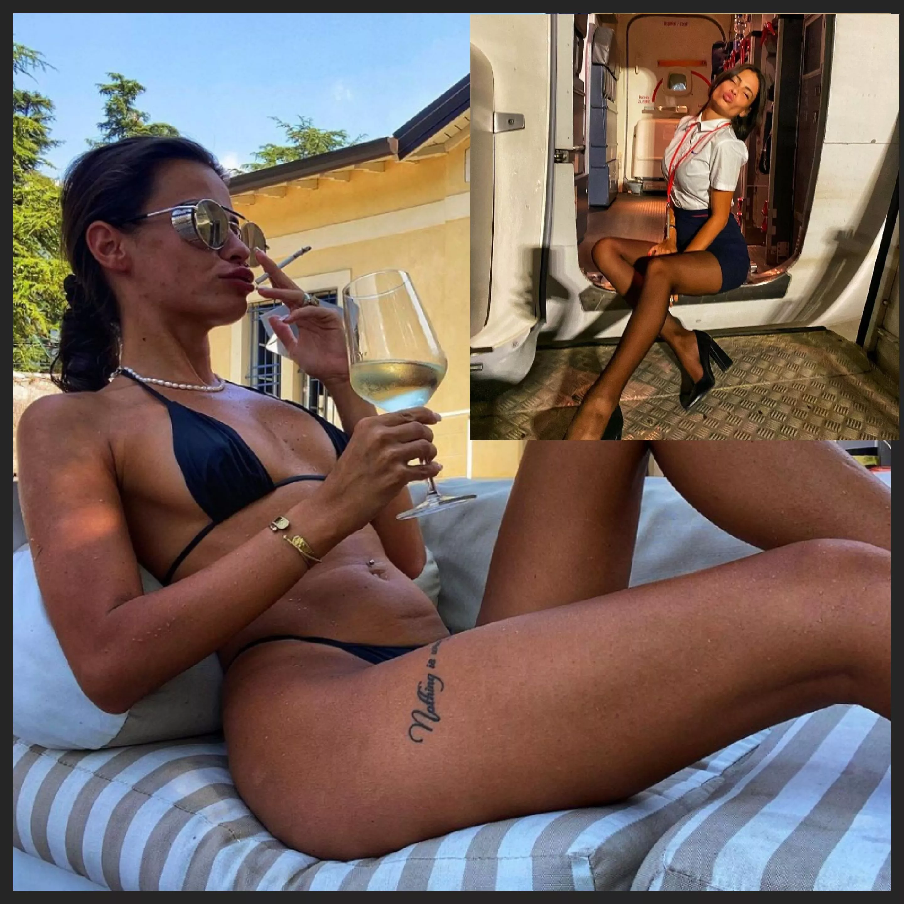 Uniform or bikini she's just as hot