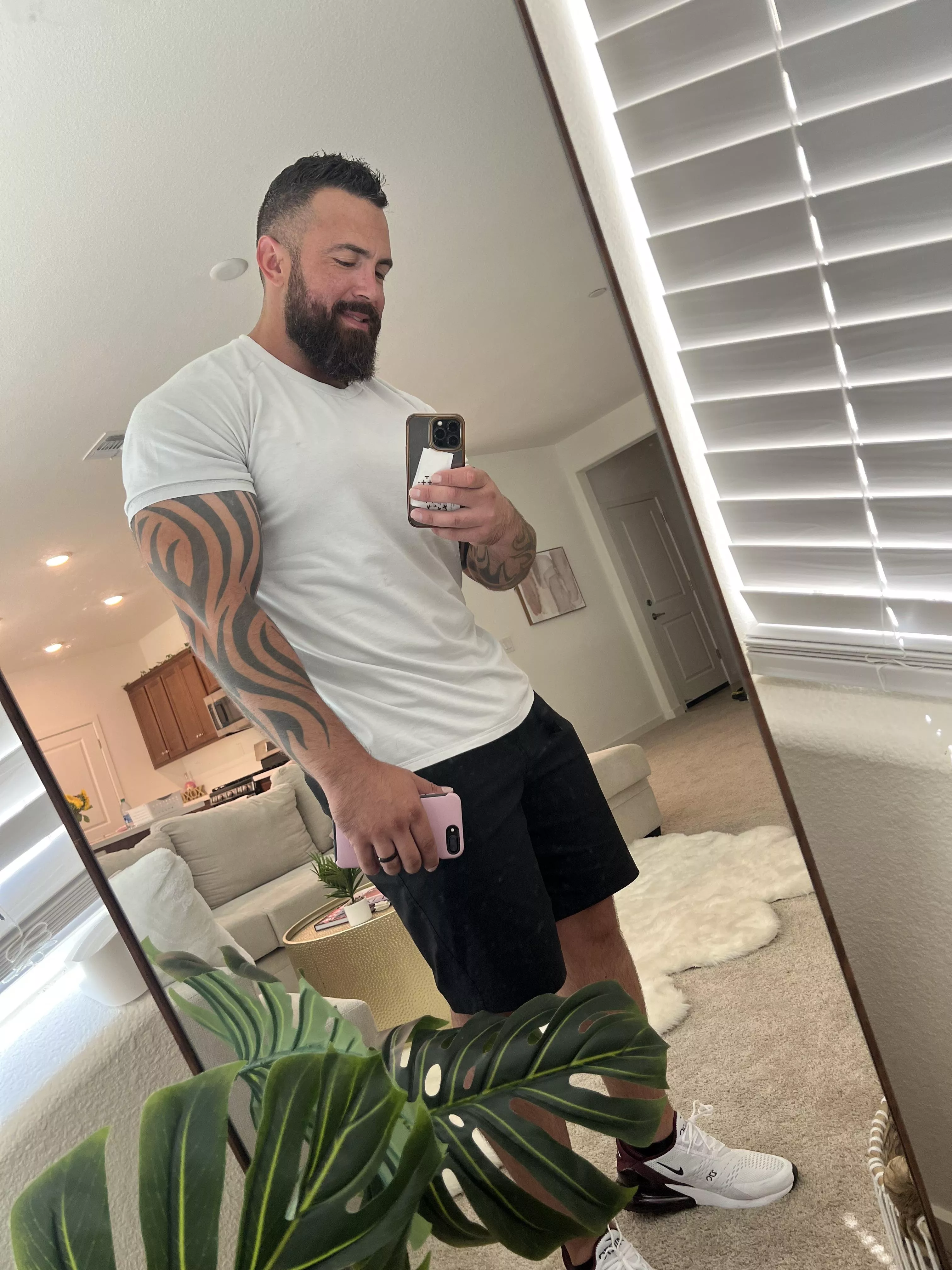 White T pink phone case