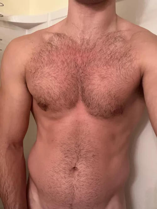 22, after a slight trim in the shower