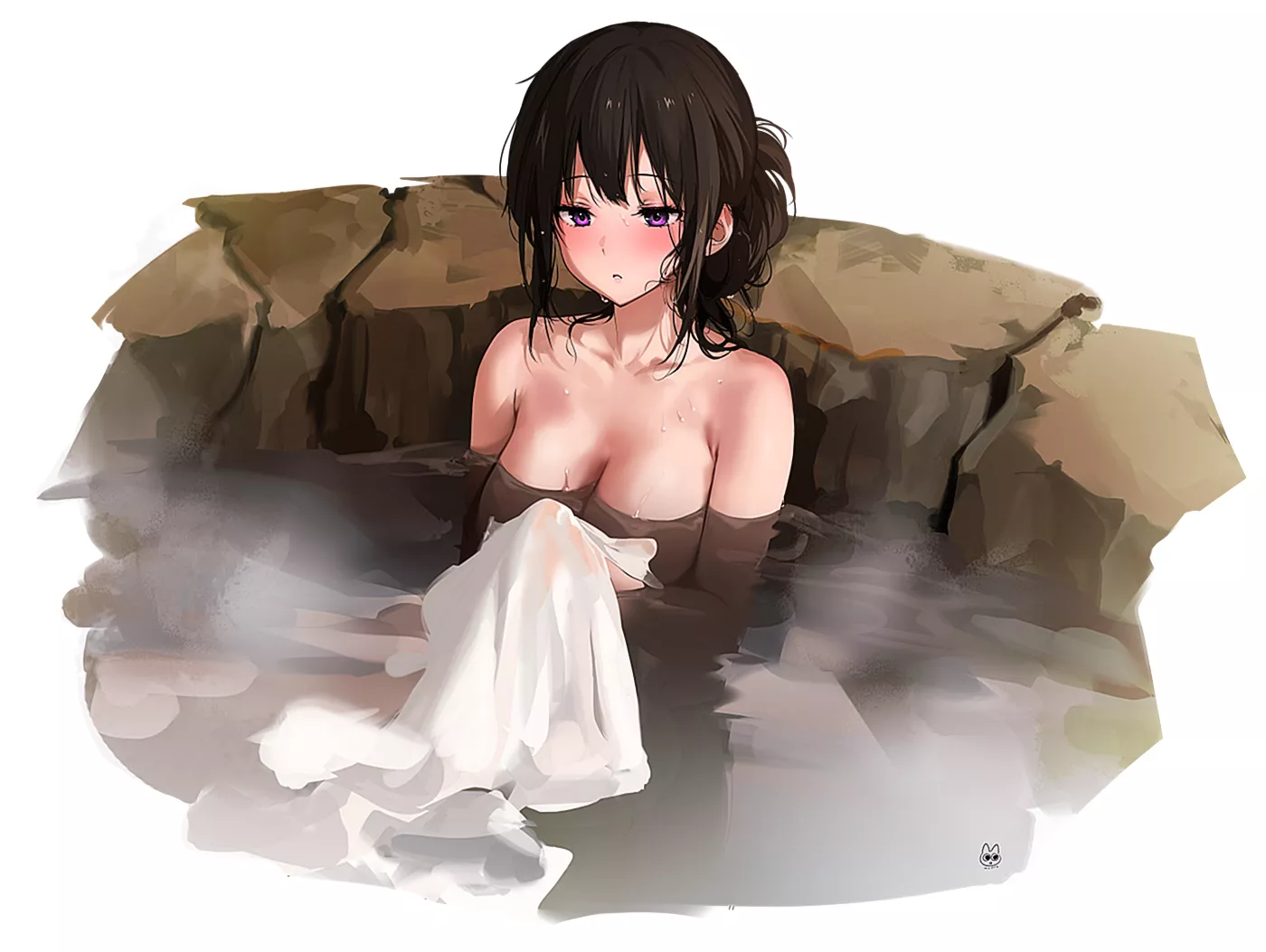 Bathing on her own