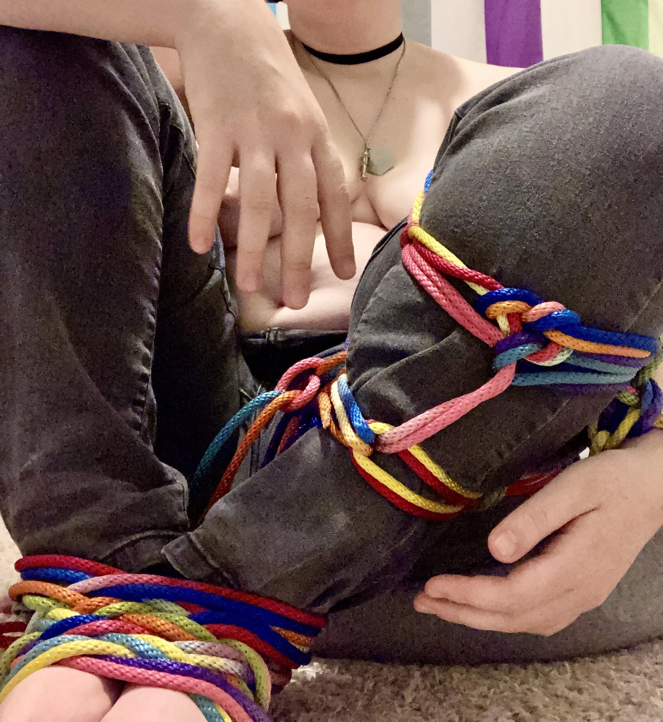 I tie myself when I get overwhelmed. Yesterday was such a day