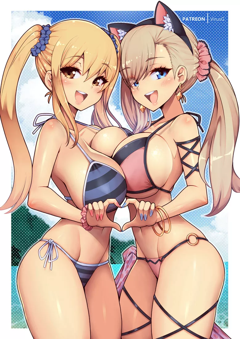 Lucy Heartfilia and Rebecca Bluegarden (Fairy Tail, Edens Zero)