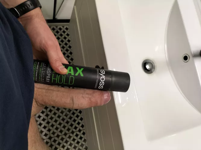 My cock compared to a hairspray. What do you think?