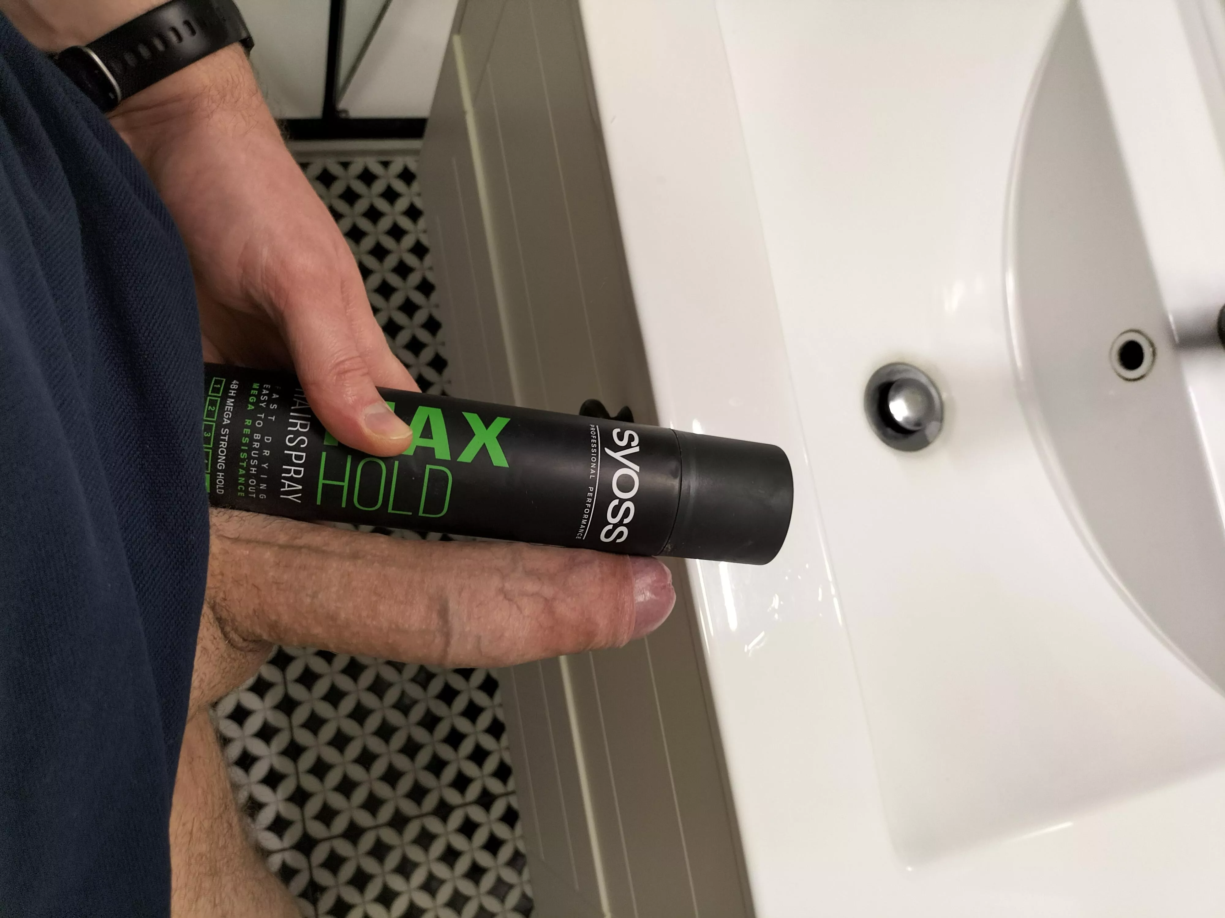My cock compared to a hairspray. What do you think?