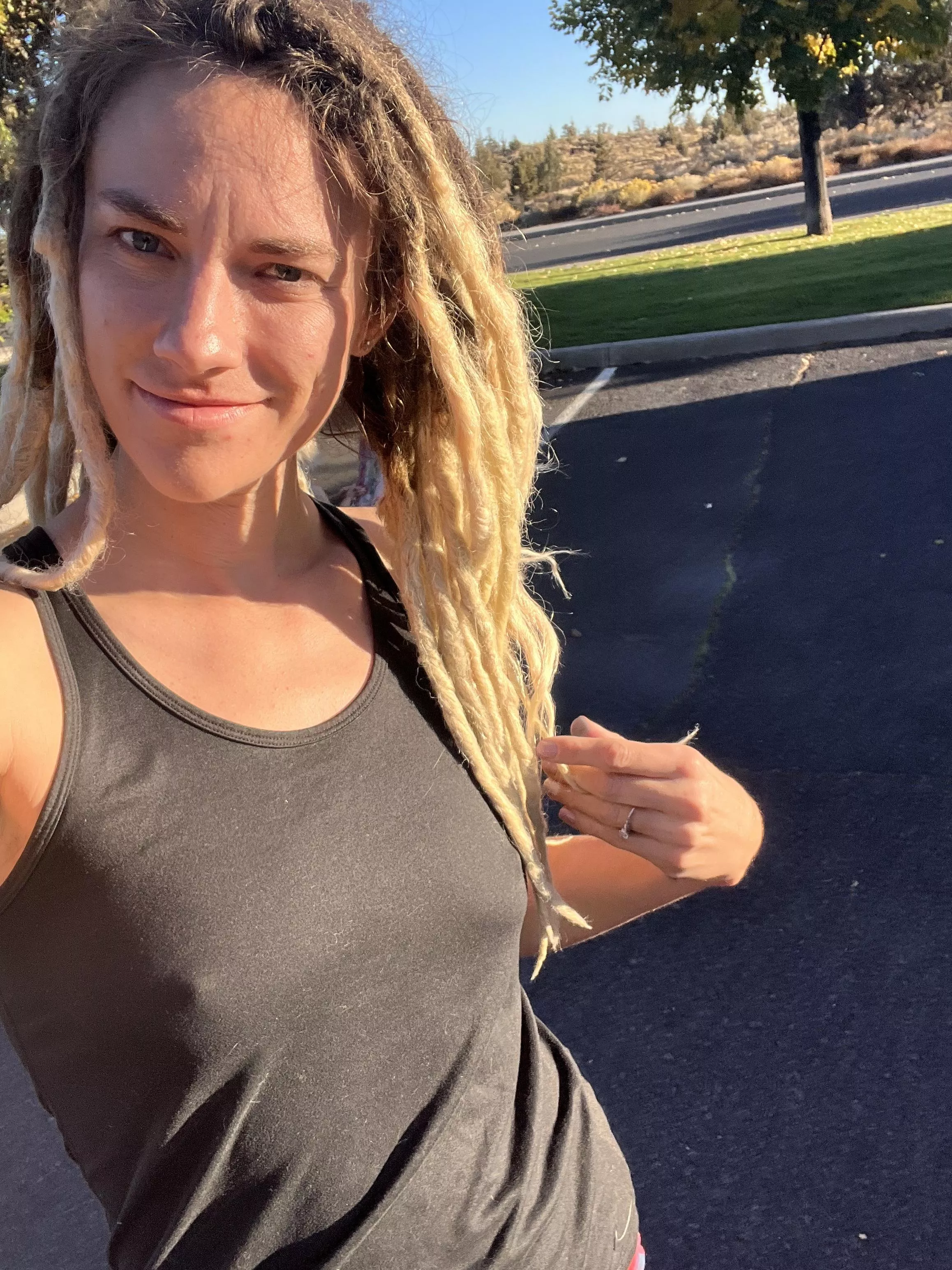 My tits are so small I don’t even need a sports bra