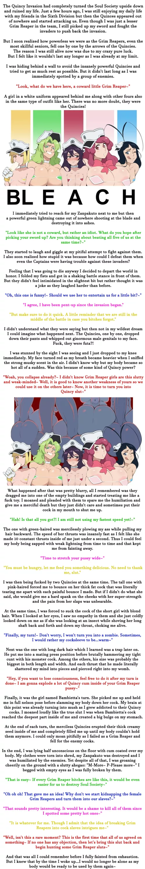 First Victim of the Bambies [Bleach] [Futanari] [Bambies] [Female Grim Reaper] [Defeat] [Mind Break] [Succumb to Pleasure] [Artist: metalling]