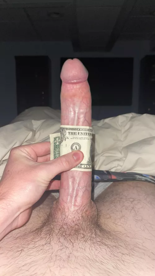 thick as the dollar. long as two