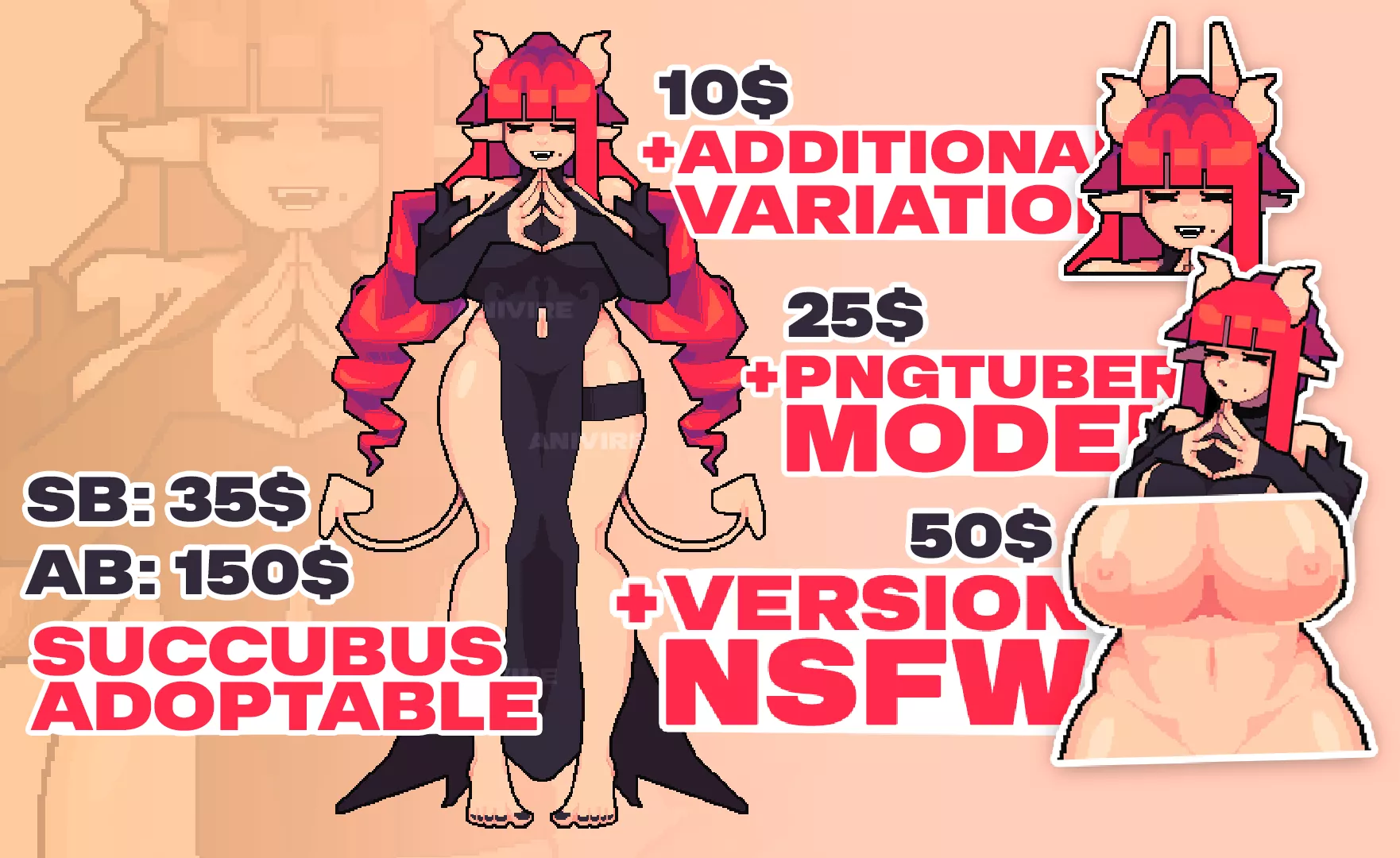 [YCH] Succubus Adopt, link in comments