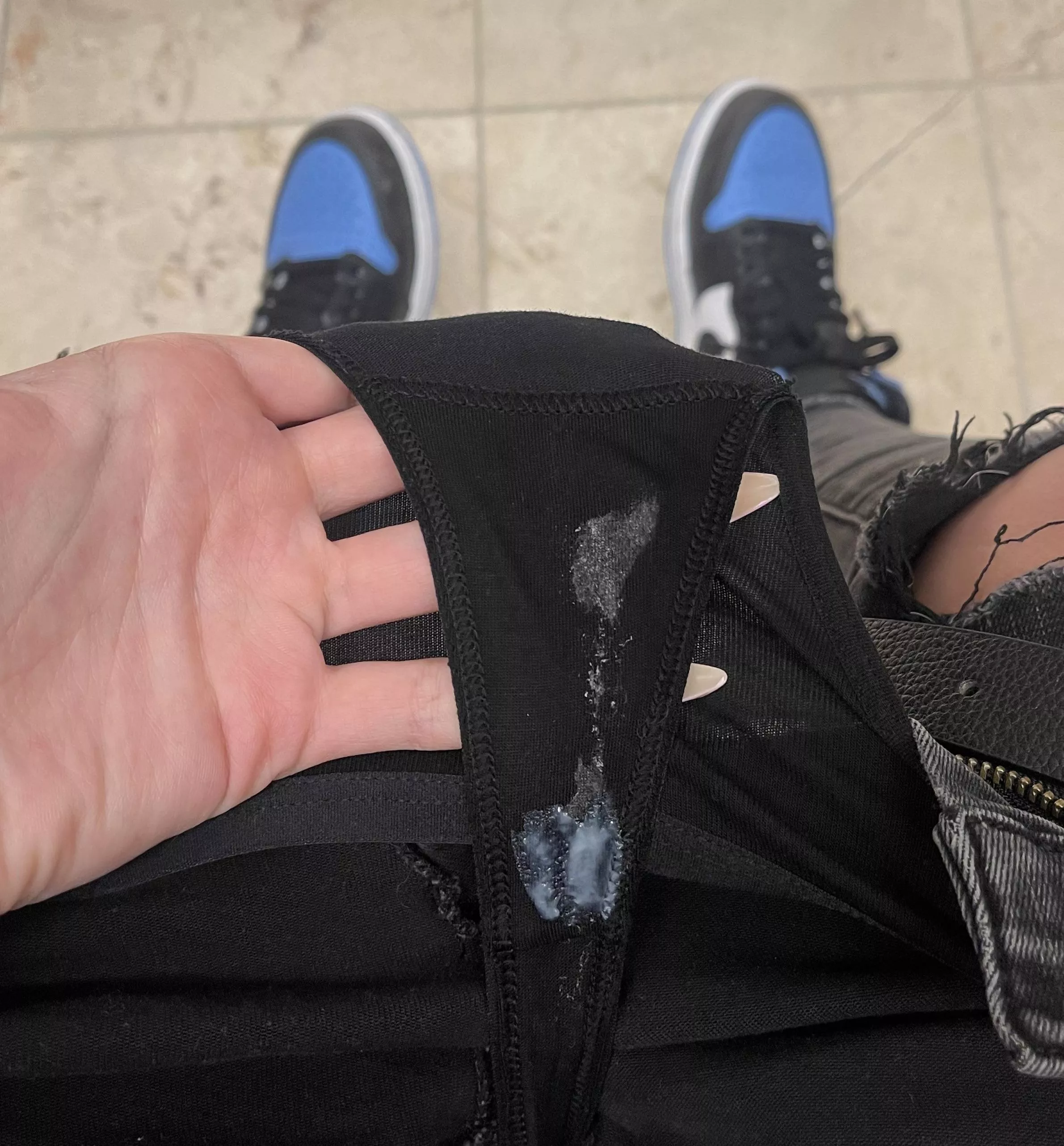 Black thongs are my favorite because they show everything. 👀