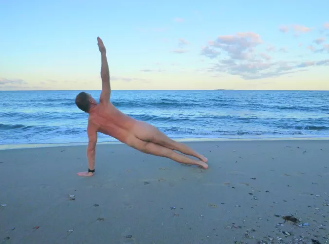 Finally had the beach to myself to do some yoga