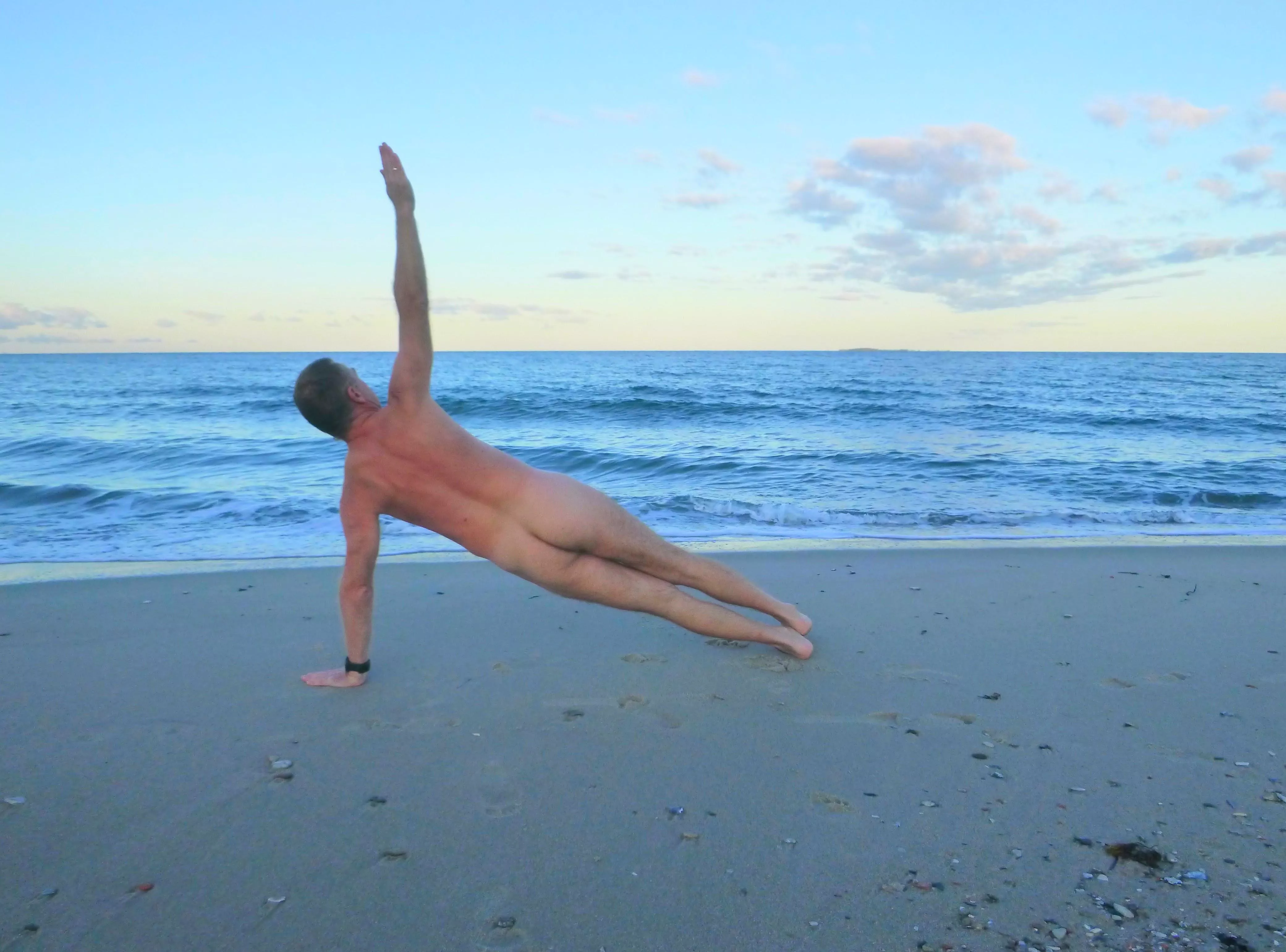 Finally had the beach to myself to do some yoga