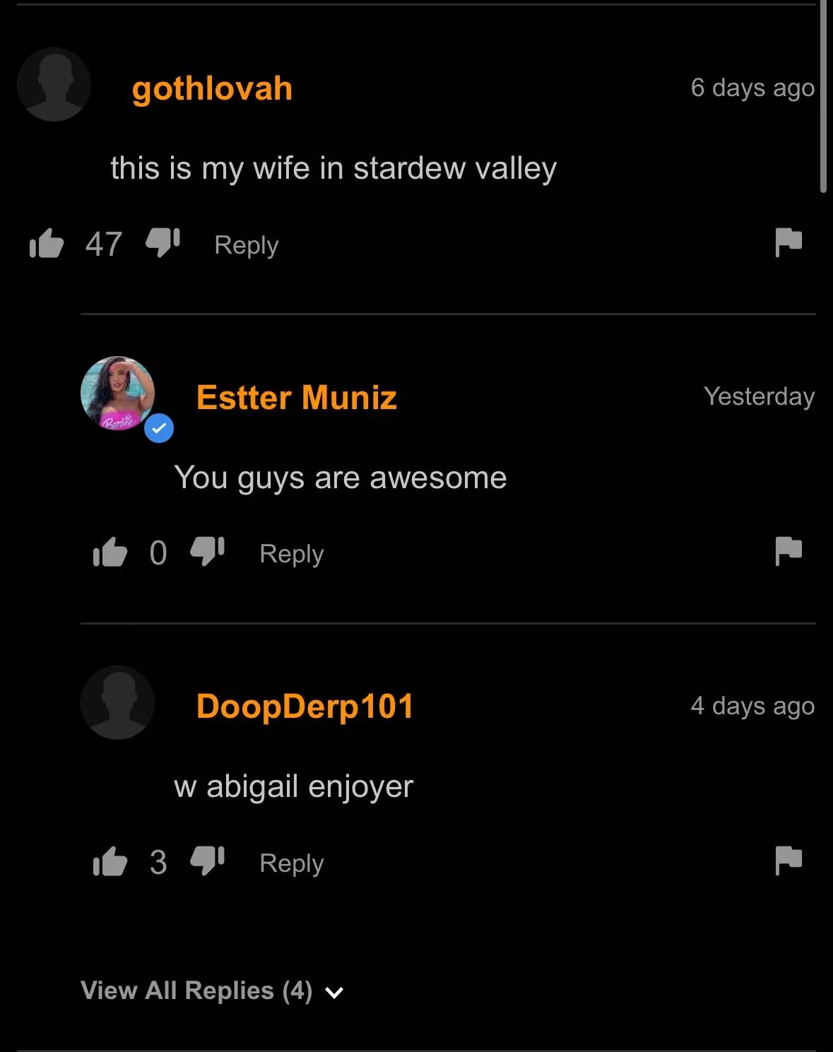 gothlovah is an abigail enjoyer