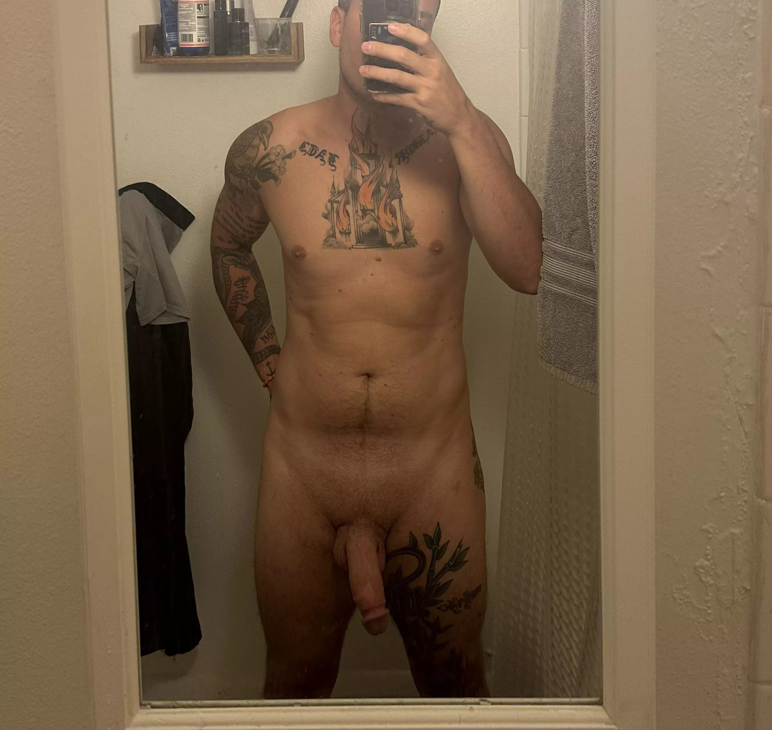 i hope my roommate doesn’t mind me walking out like this after a shower