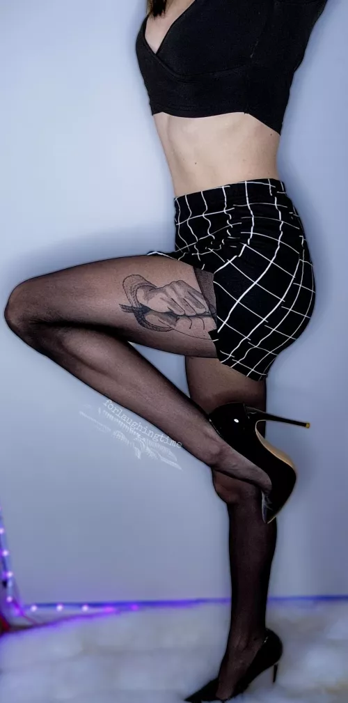 Tight skirt, tight top, always plus tights