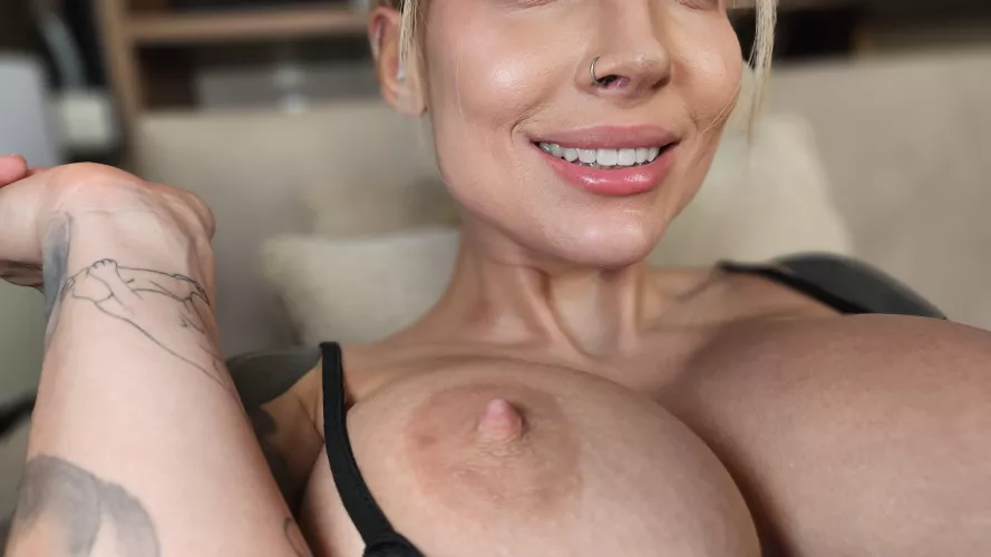 Aren't you attracted to that erect nipple? Do you want a bite?