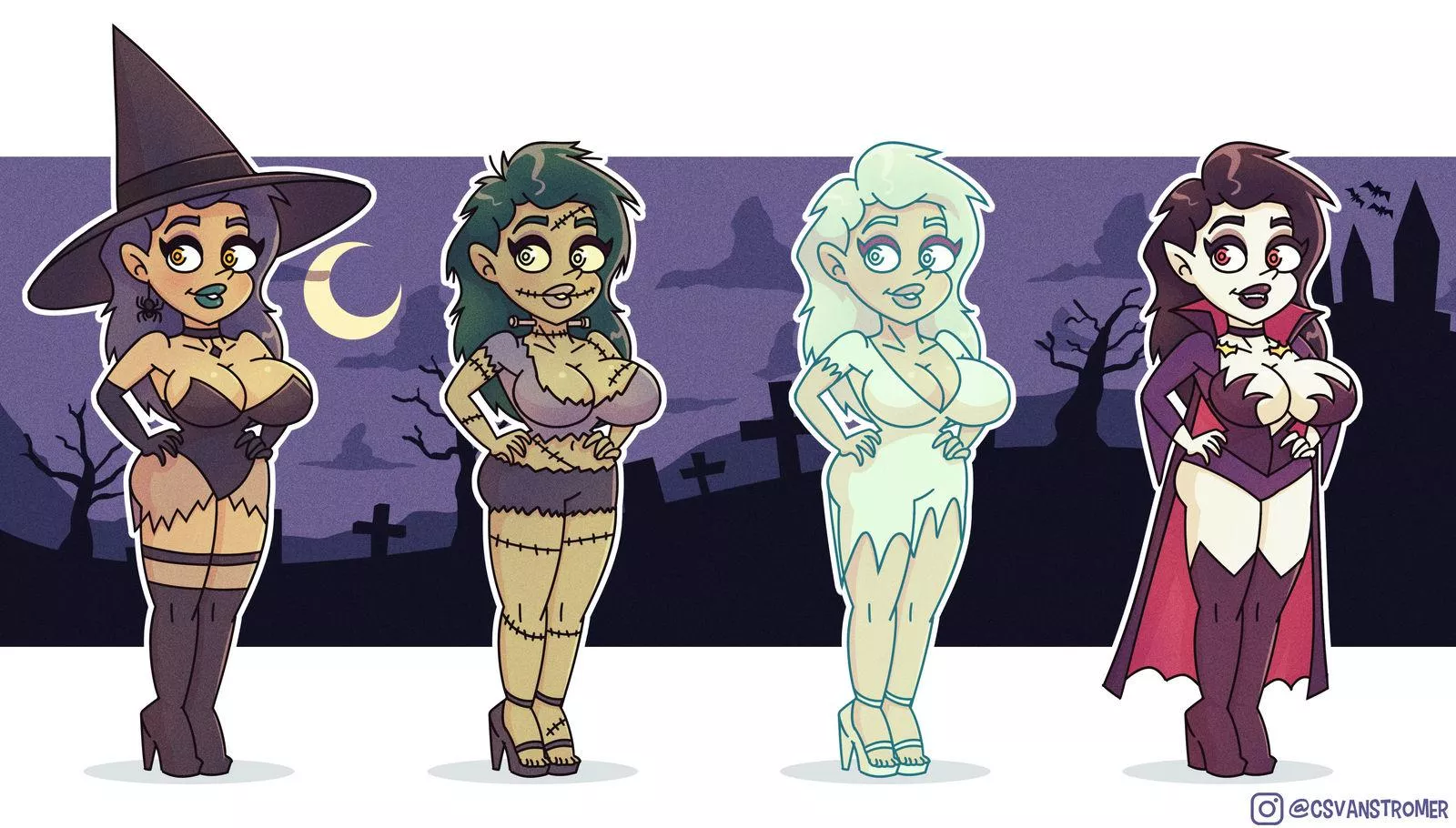 Figured I'd design some monstergirls, with it being the season and all.