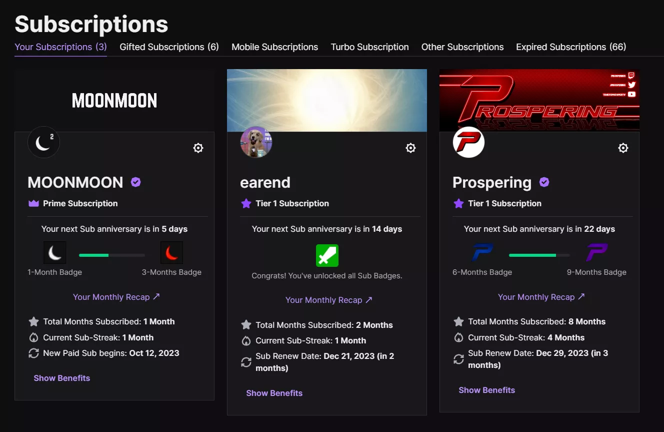 How many expired subscriptions do you have?