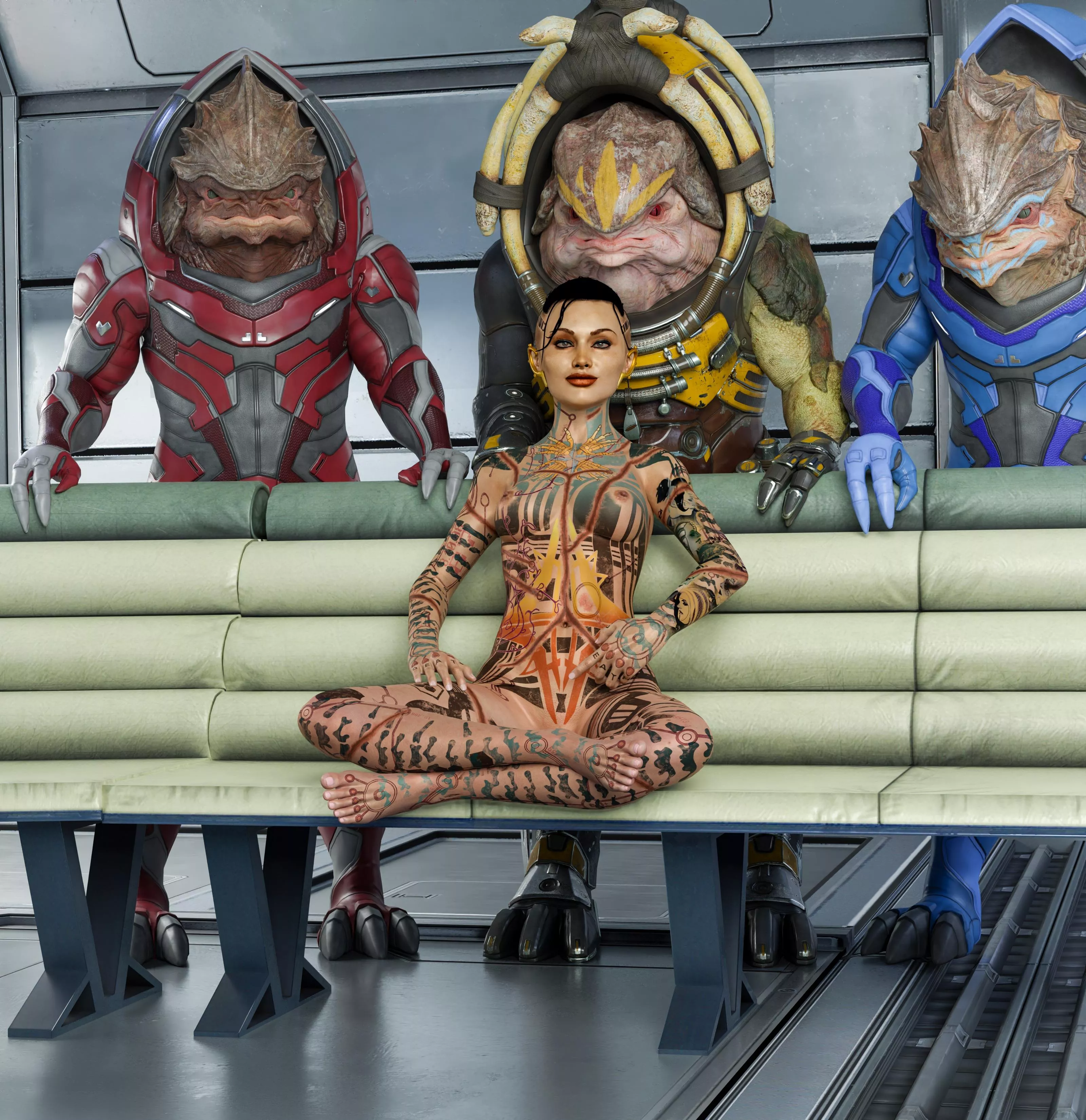 Jack recreating a popular meme from the 21st century, Krogan style (Valanquarstudios)