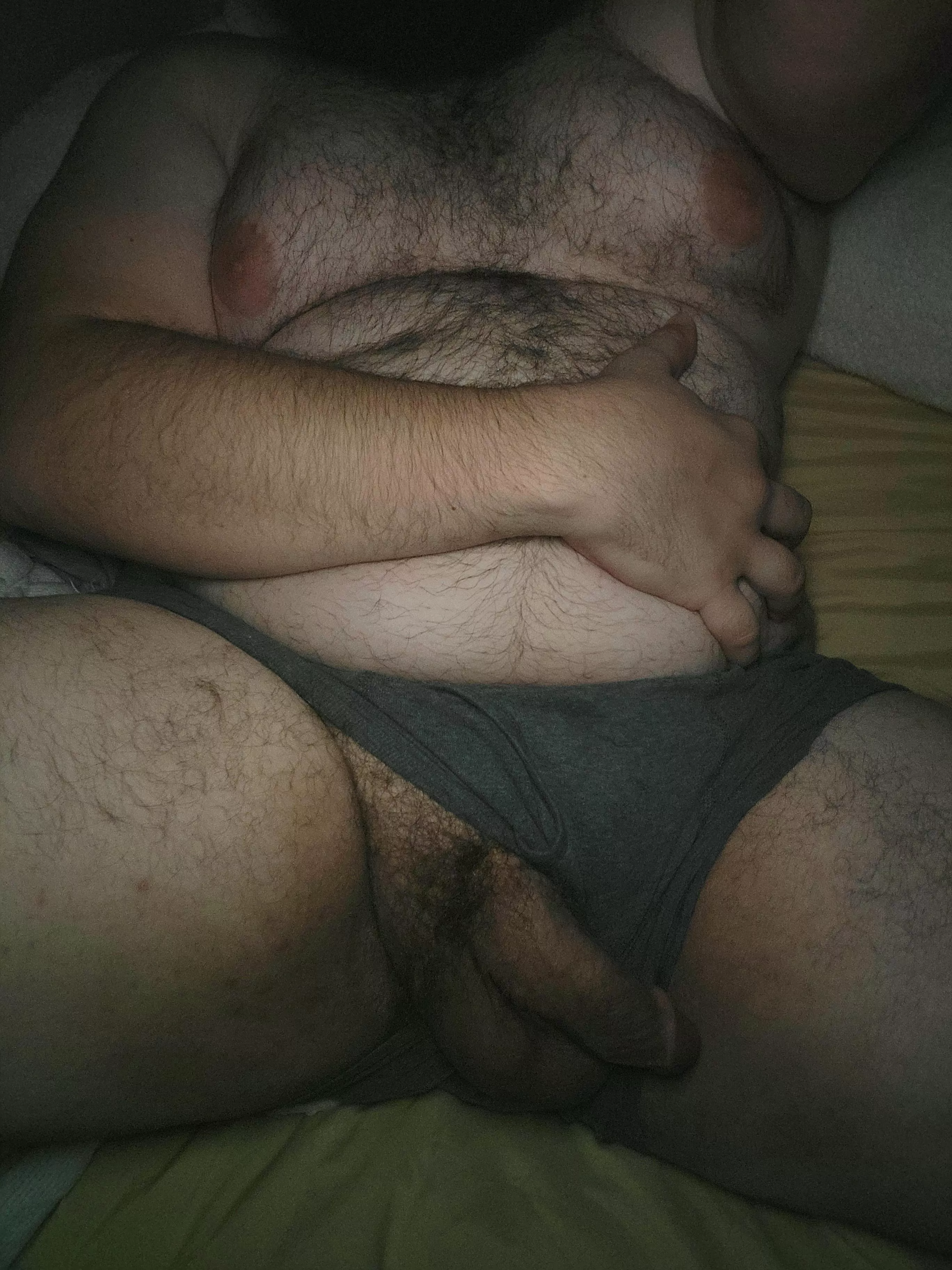 My underwear is all bunched up. Can you take them off for me?