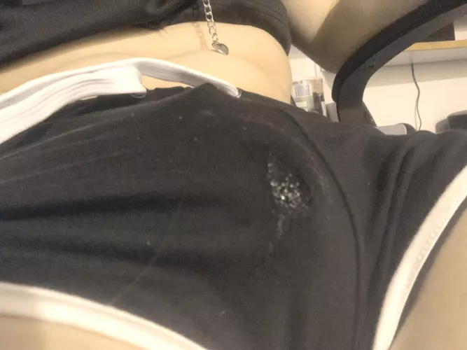 So horny i leaked through my panties and shorts all because of locktober