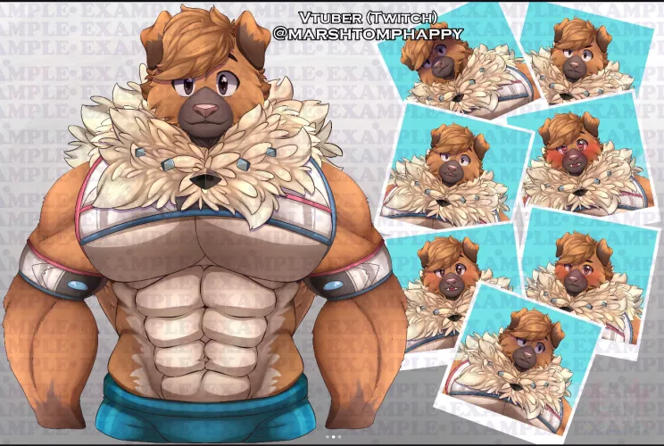 Vtuber Live2d Model for MarshTomHappy - Art and Rig by me