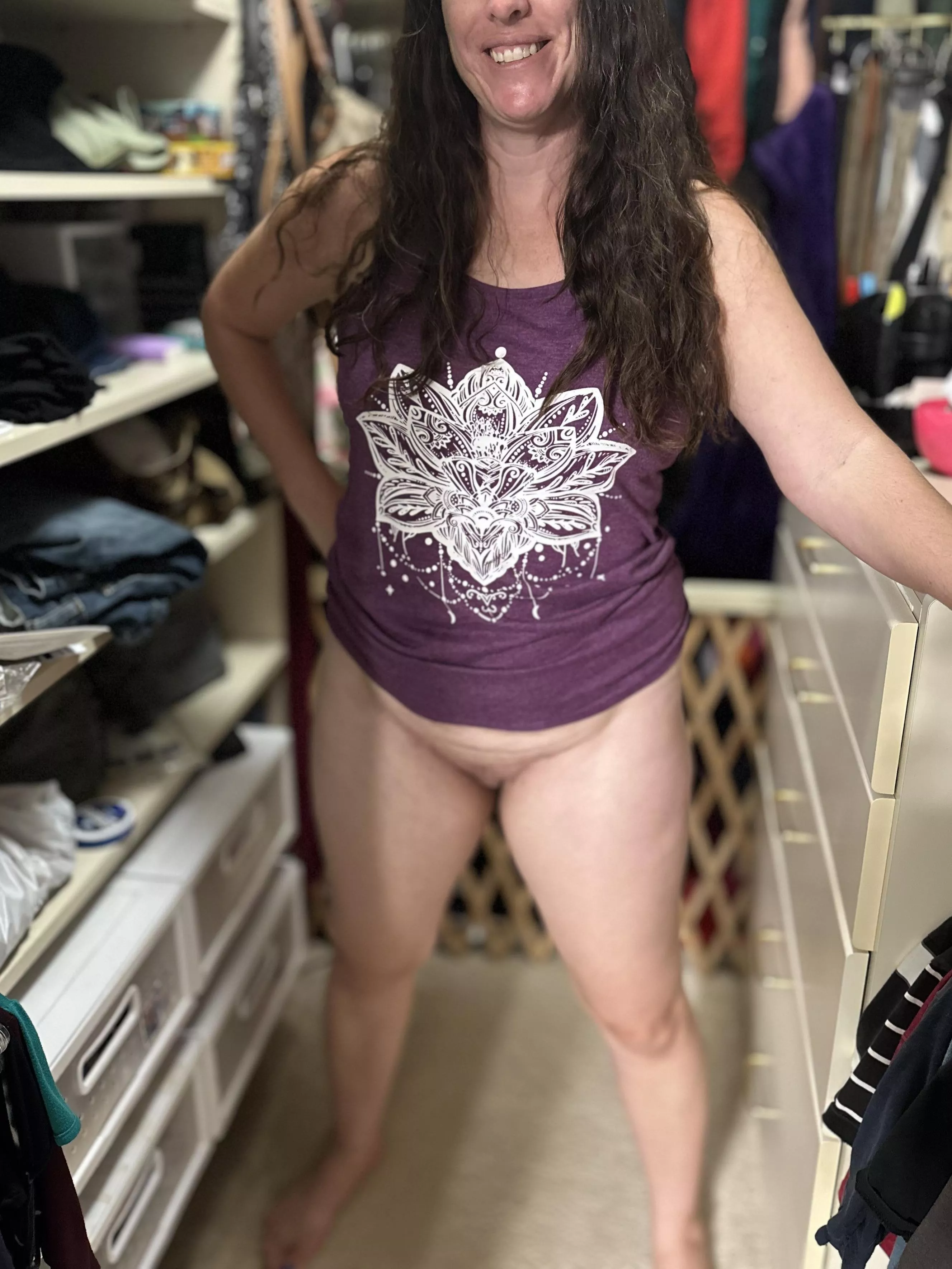 Pants, shorts, skirt, nothing at all? So many options.