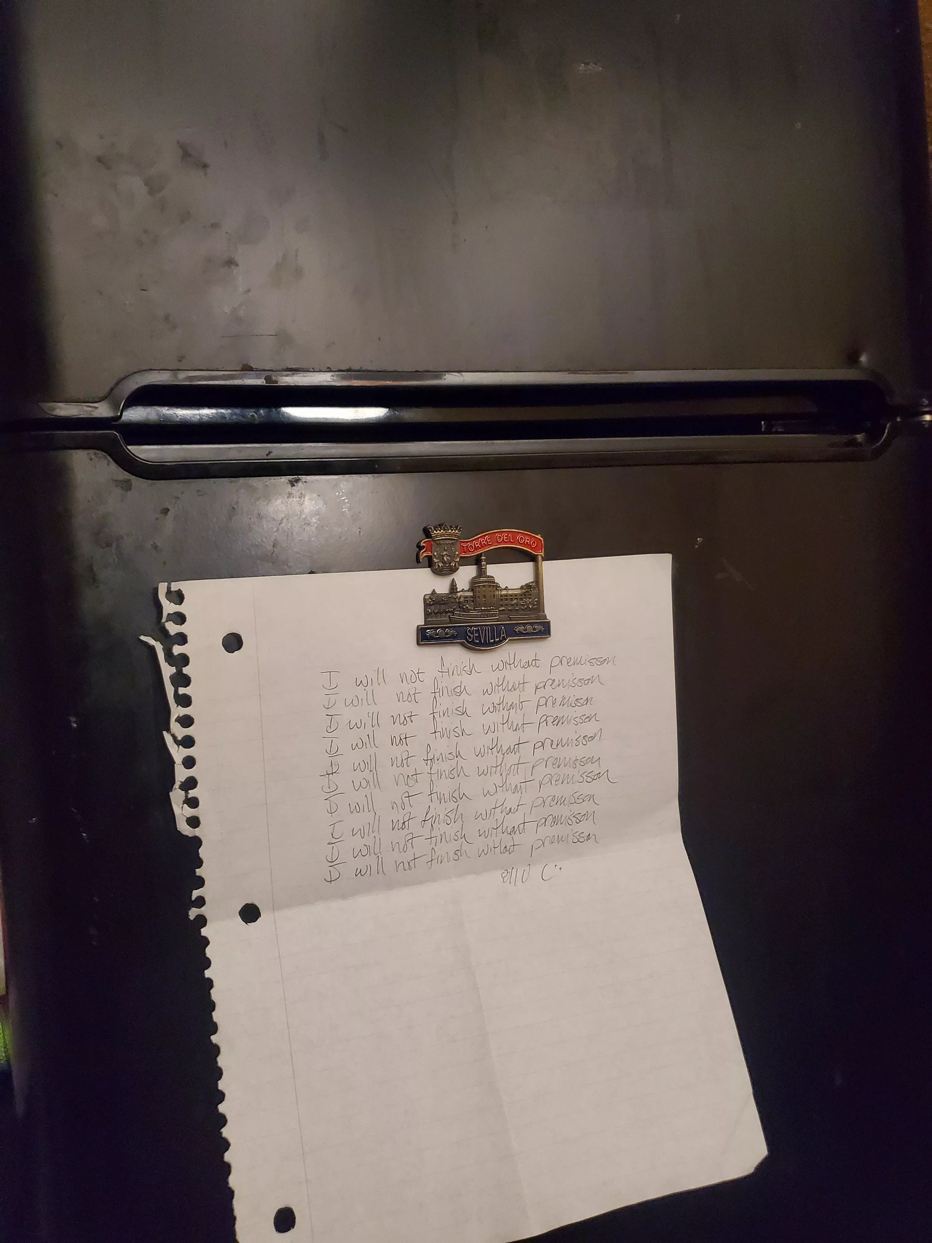 Someone had a punishment, decided to display it