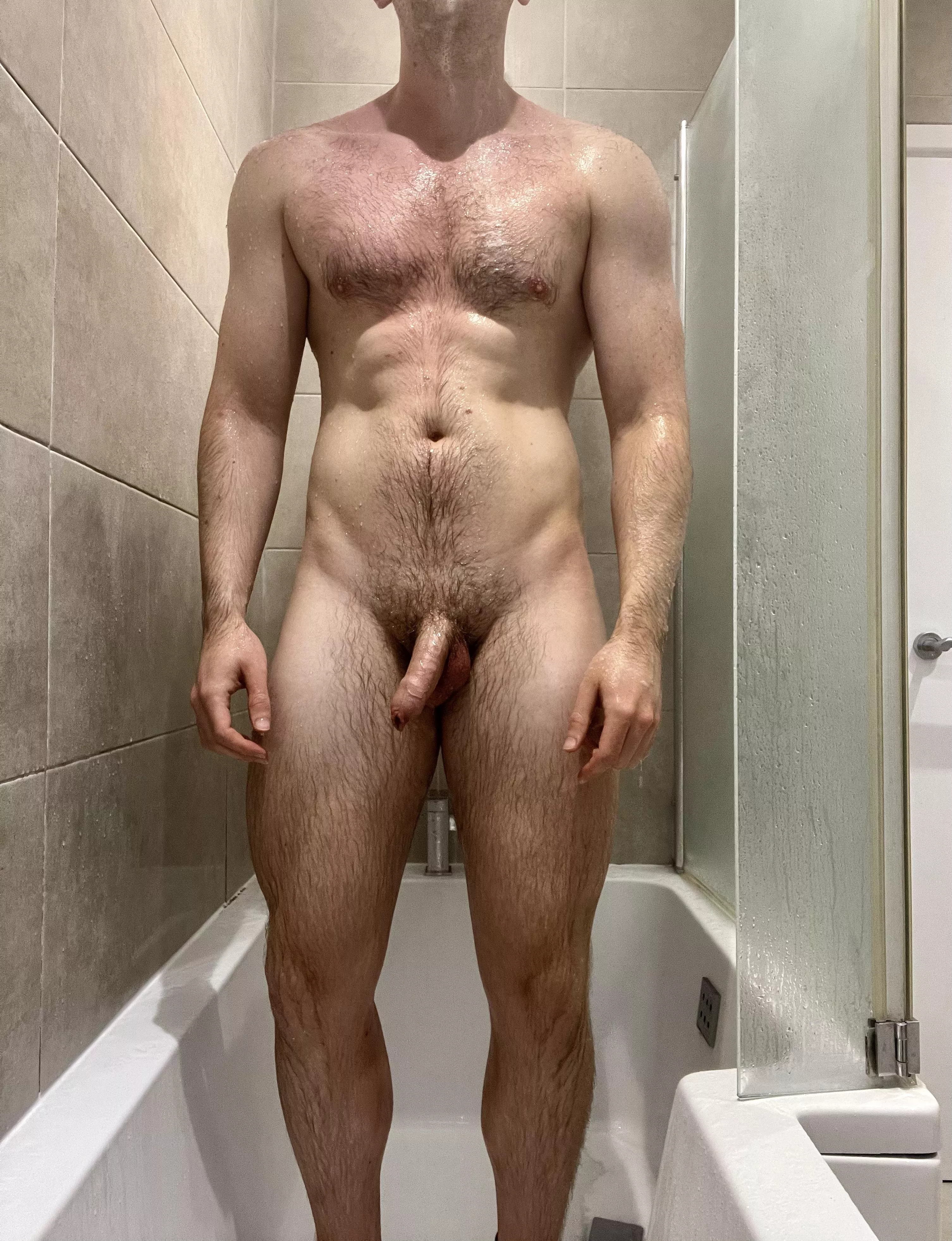 Would you bend over to pick up the soap for me
