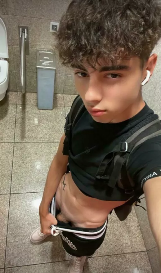 Would you join me in the public restroom?